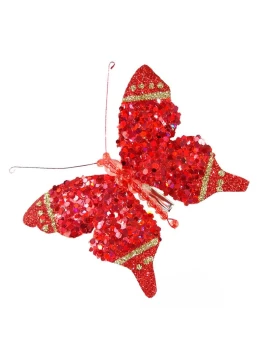 Πεταλούδα Υφασμάτινη Κόκκινη 12xh9cm 9786057