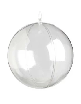 Χριστουγεννιάτικη Μπάλα Διάφανη Ανοιγόμενη 10cm 55100