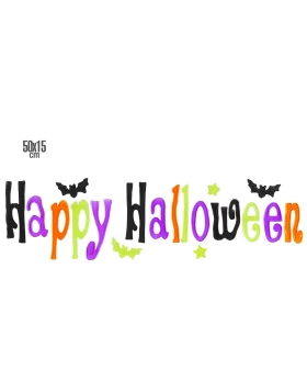 Happy Halloween Gel Window Sticker 50x15cm 317835