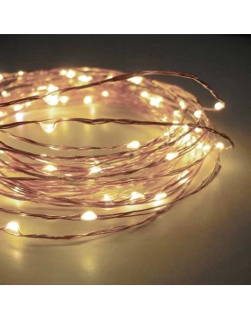 80 Micro Led Gold/Warm White 444111 Σταθερά Λαμπάκια Μπαταρίας