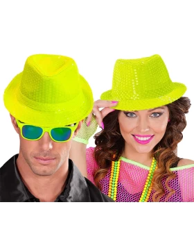 Καπέλο Καβουράκι Neon Κίτρινο με Πούλιες 318422