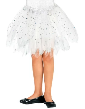 Παιδική Φούστα Tutu Άσπρη με Glitter 318169