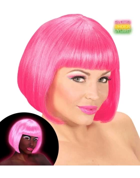 Αποκριάτικη Περούκα Neon Ροζ 318336