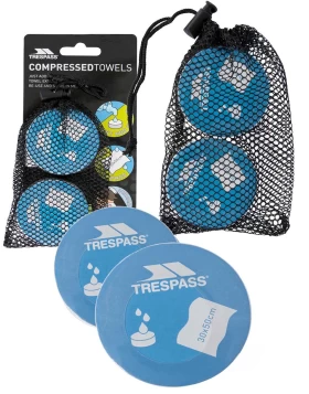 Trespass Set/2 Compressed Towels 50x30cm 885070