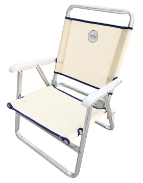 Campo Καρέκλα Θαλάσσης Beach 3 Εκρού Αλουμινίου 6005061 - 130kg