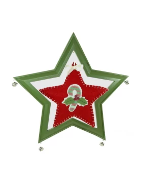 Χριστουγεννιάτικο Αστέρι Ξύλινο 2 Όψεων 30cm 9788006a