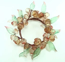 Χριστουγεννιάτικο Στεφάνι Ακρυλικό Κηροπηγίου 17cm 21111 (Thumb 1)