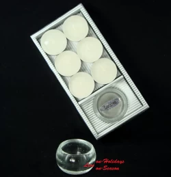 Set/6 Αρωματικά Κεριά Ρεσώ με Γυάλινη Βάση 236475 Jasmin (Thumb 1)