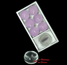 Set/6 Αρωματικά Κεριά Ρεσώ με Γυάλινη Βάση 236474 Lavender (Thumb 1)