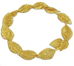 Αποκριάτικο Στέμμα Δάφνινο με Διπλά Χρυσά Φύλλα 313930 (Thumb 1)