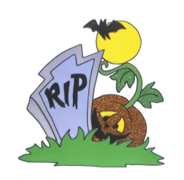 Glitter Halloween Window Sticker 25cm 1175W - 311867b (Thumb 1)