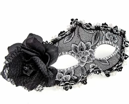 Αποκριάτικη Μάσκα με Μαύρο Τριαντάφυλλο 315116 (Thumb 2)