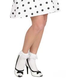 Αποκριάτικο Αξεσουάρ Κάλτσες Σοσόνια Λευκές με Δαντέλα 70 DEN 311999  (Thumb 1)