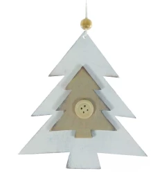 Χριστουγεννιάτικο Στολίδι Δέντρο Ξύλινο 10xh11cm 231758 (Thumb 1)