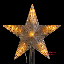 Χριστουγεννιάτικη Κορυφή Δέντρου Φωτιζόμενη Led Warm 21.5cm 60238 (Thumb 3)