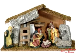 Χριστουγεννιάτικη Φάτνη Ξύλινη με 7 Φιγούρες 30xh18.5cm 98064 (Thumb 1)