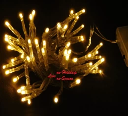 20 Led S/Warm White 200cm Σταθερά Φωτάκια Μπαταρίας 280852 (Thumb 1)