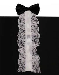 Αποκριάτικο Πλαστρόν με Άσπρη Δαντέλα και Παπιγιόν 315365 (Thumb 1)