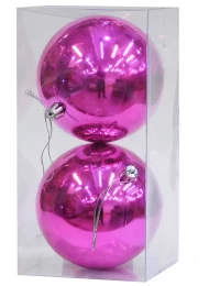 Χριστουγεννιάτικες Μπάλες Φούξια Set/2 τεμ 10cm 234388 (Thumb 1)