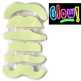Σετ 6 Σχέδια Αποκριάτικα Μουστάκια Glow in the Dark 316046 (Thumb 1)