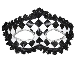 Αποκριάτικη Μάσκα Ματιών Καρό Ασπρόμαυρη 00856 - 316543 (Thumb 2)