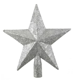 Χριστουγεννιάτικη Κορυφή Δέντρου Ασημί 13.5cm 238360 (Thumb 1)