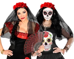 Αποκριάτικη Στέκα με Τριαντάφυλλα και Βέλο 09778 (Thumb 1)