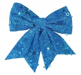 Χριστουγεννιάτικος Φιόγκος Μπλέ 12x h15cm 235984 (Thumb 1)