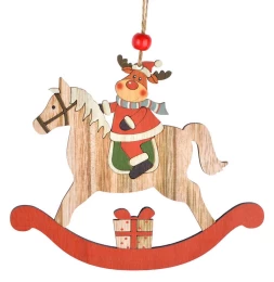 Χριστουγεννιάτικο Ξύλινο Στολίδι Αλογάκι 14cm 236105c (Thumb 1)