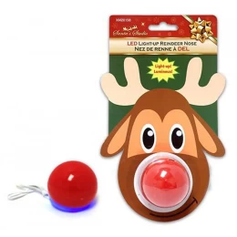 Χριστουγεννιάτικη Μύτη Ταράνδου Κόκκινη με LED 4cm 237816 (Thumb 1)