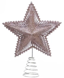 Χριστουγεννιάτικη Κορυφή Δέντρου Αστέρι Ροζέ 24cm 236618 (Thumb 1)