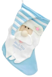 Χριστουγεννιάτικη Κάλτσα Baby Άγιος Βασίλης 37cm 236641b (Thumb 1)