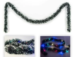 Χριστουγεννιάτικη Γιρλάντα Ουρά Χιονέ με Φωτάκια 2.05m  4949 (Thumb 1)