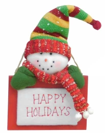 Χριστουγεννιάτικο Ξύλινο Στολίδι με Λούτρινη Φιγούρα 236779e (Thumb 1)