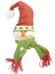 Χριστουγεννιάτικο Στολίδι Λούτρινο Χιονάνθρωπος h37cm 9782381b (Thumb 1)
