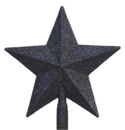 Χριστουγεννιάτικη Κορυφή Δέντρου Αστέρι Μαύρο 14cm 56527 - 236731 (Thumb 1)