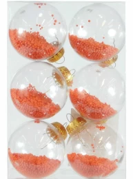 Σετ/6 τεμ. Χριστουγεννιάτικες Μπάλες Διάφανες με  6cm 237065 (Thumb 1)