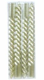 Σετ 4 τεμ. Κεριά Κηροπηγίου Χρυσά 20cm 237104 (Thumb 1)