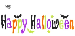 Happy Halloween Gel Window Sticker 50x15cm 317835 (Thumb 2)