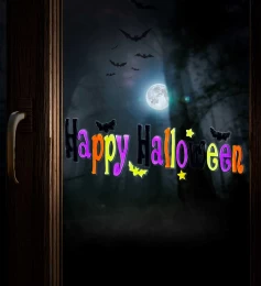Happy Halloween Gel Window Sticker 50x15cm 317835 (Thumb 1)