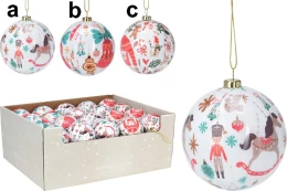 Χριστουγεννιάτικη Μπάλα με Παράσταση 8cm σε 3 σχέδια 258777 (Thumb 1)