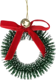 Χριστουγεννιάτικο Στολίδι Στεφανάκι 8cm 344210 (Thumb 1)