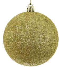 Χριστουγεννιάτικη Διακοσμητική Μπάλα Χρυσή με Glitter 20cm 237333 (Thumb 1)