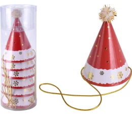 Σετ 6 τεμ. Χριστουγεννιάτικα Χάρτινα Καπελάκια Πάρτυ 138010 (Thumb 1)
