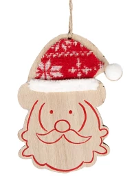 Χριστουγεννιάτικο Ξύλινο Στολίδι Άγιος Βασίλης 4955 (Thumb 1)