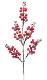 Χριστουγεννιάτικο Κλαδί με Κόκκινα Μπέρι 50cm 237425 (Thumb 1)