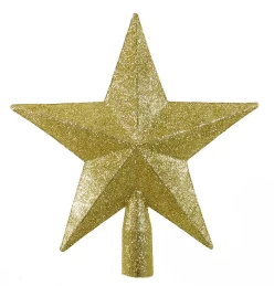 Χριστουγεννιάτικη Κορυφή Δέντρου Χρυσή 19cm 56521 (Thumb 1)