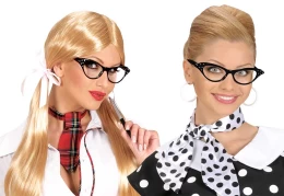 Αποκριάτικα Μαύρα Γυαλιά Δεκαετίας με Στράς 96671 (Thumb 5)