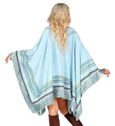 Azure Suede Look Poncho 42932 (Thumb 3)