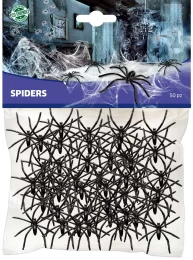 Σετ 50 τεμάχια Μαύρες Αράχνες 5cm 318127 (Thumb 4)